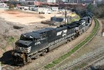 NS 9789 leads train 349 around the curve at Boylan